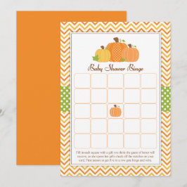 Pumpkin Baby Shower Bingo Inbjudningar
