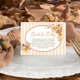 Pumpkin Baby Shower Bok-begäran för Fall Blommigt Tilläggskort