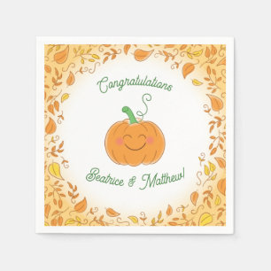 Pumpkin Baby Shower Cute Fall Pappersservett