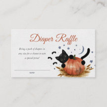 Pumpkin Baby Shower Diaper Raffle Insert