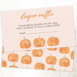 Pumpkin Baby Shower Diaper Raffle Tilläggskort