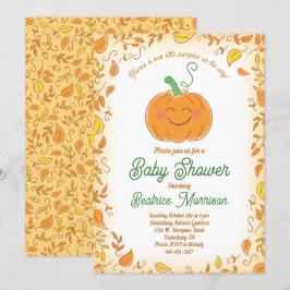 Pumpkin Baby Shower Fall Inbjudningar