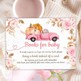 Pumpkin Baby Shower Fall Rosa Lastbil Bokar för Ba Tilläggskort