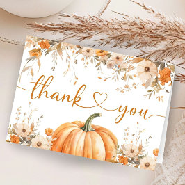 Pumpkin Baby Shower - fallande höstvikt Tack