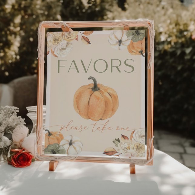 Pumpkin Baby Shower-favoritskylt Poster (Skapare uppladdad)