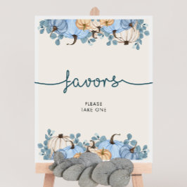 Pumpkin Baby Shower-favoritskylt Poster