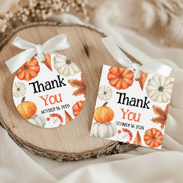 Pumpkin Baby Shower-favorittaggar Gåvor Etiketter