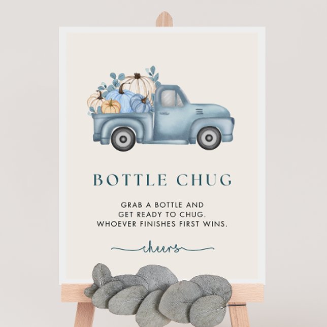 Pumpkin Baby Shower Flaska Chug Game Sign Poster (Skapare uppladdad)