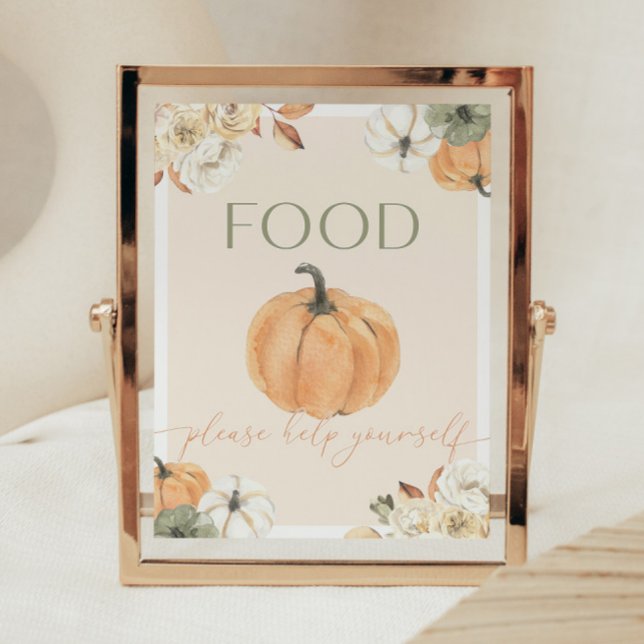 Pumpkin Baby Shower Food Sign Poster (Skapare uppladdad)