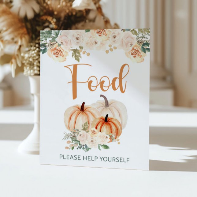 Pumpkin Baby Shower Food Sign Poster (Skapare uppladdad)