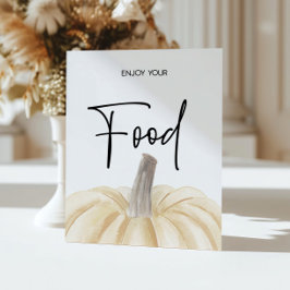 Pumpkin Baby Shower Food Sign Poster