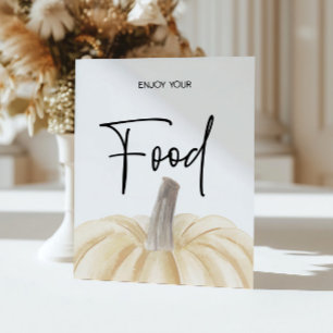 Pumpkin Baby Shower Food Sign Poster