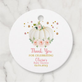Pumpkin Baby Shower Gåvor Etiketter