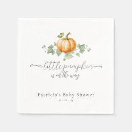 Pumpkin Baby Shower Gender Neutral Event Napkins Pappersservett