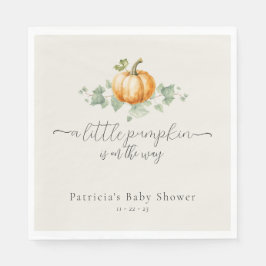 Pumpkin Baby Shower Gender Neutral Napkins Pappersservett