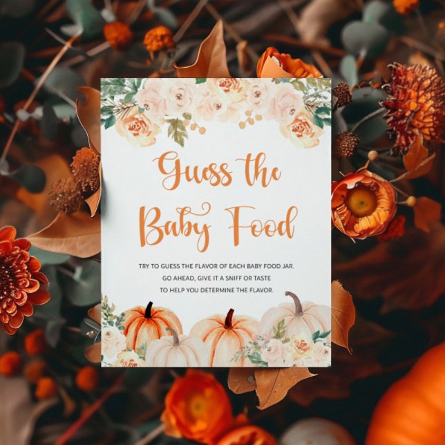 Pumpkin Baby Shower gissar att matmärket Baby Poster (Skapare uppladdad)