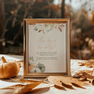 Pumpkin Baby Shower hur stor hennes blåsslingsigna Poster