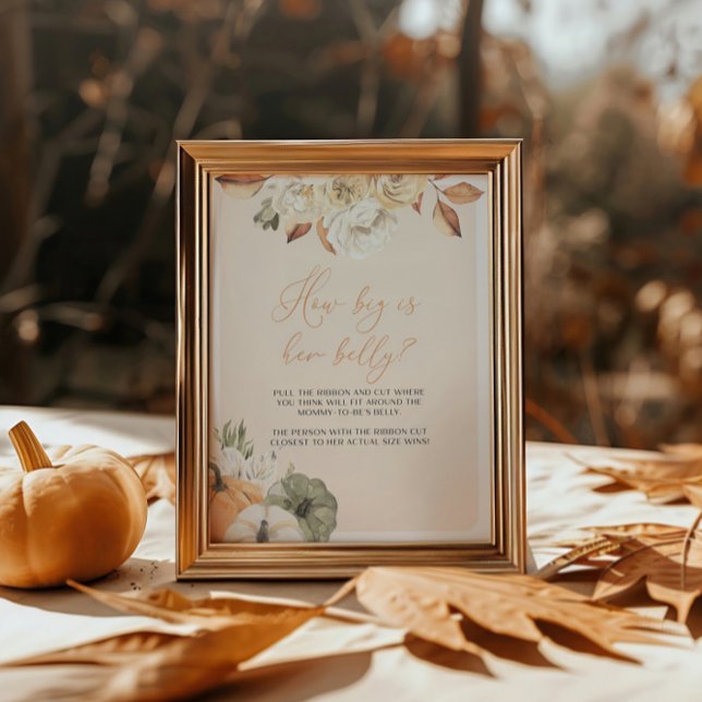 Pumpkin Baby Shower hur stor hennes blåsslingsigna Poster (Skapare uppladdad)