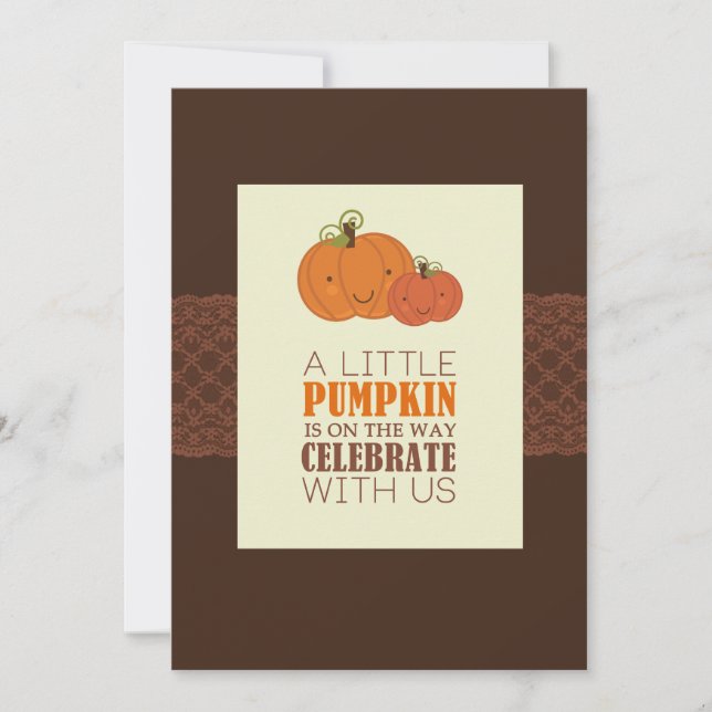 Pumpkin Baby Shower-inbjudan Inbjudningar (Framsida)