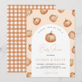 Pumpkin Baby Shower-inbjudan Inbjudningar