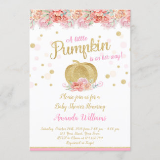 Pumpkin Baby Shower-inbjudan Inbjudningar