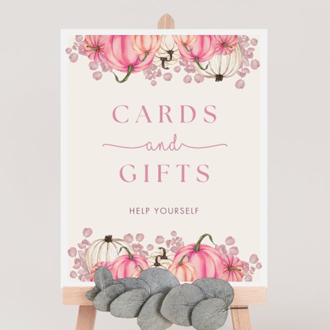 Pumpkin Baby Shower-kort och presentkort Poster (Skapare uppladdad)