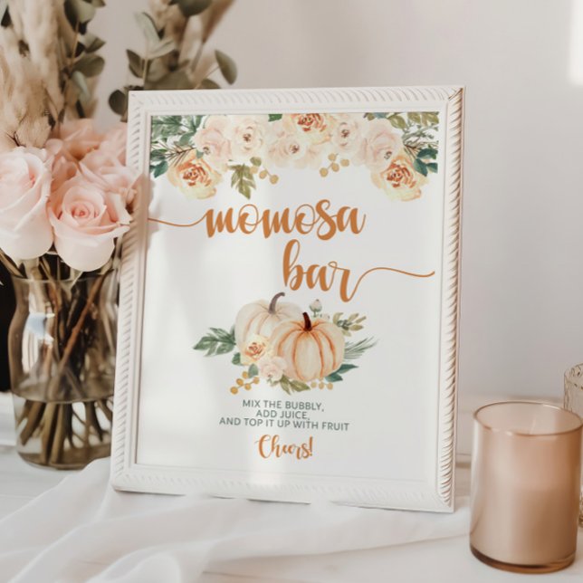 Pumpkin Baby Shower Momosa Pub Poster (Skapare uppladdad)
