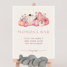 Pumpkin Baby Shower Momosa Pub-tecken Poster