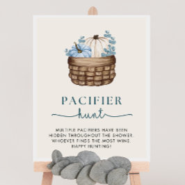 Pumpkin Baby Shower Nappar Hunt Game-tecken Poster