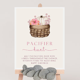 Pumpkin Baby Shower Nappar Hunt Game-tecken Poster
