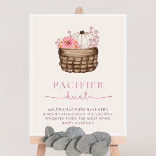 Pumpkin Baby Shower Nappar Hunt Game-tecken Poster