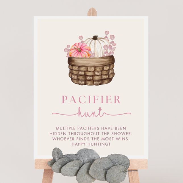 Pumpkin Baby Shower Nappar Hunt Game-tecken Poster (Skapare uppladdad)