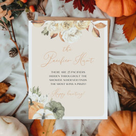 Pumpkin Baby Shower Nappar Hunt Poster