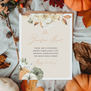 Pumpkin Baby Shower Nappar Hunt Poster