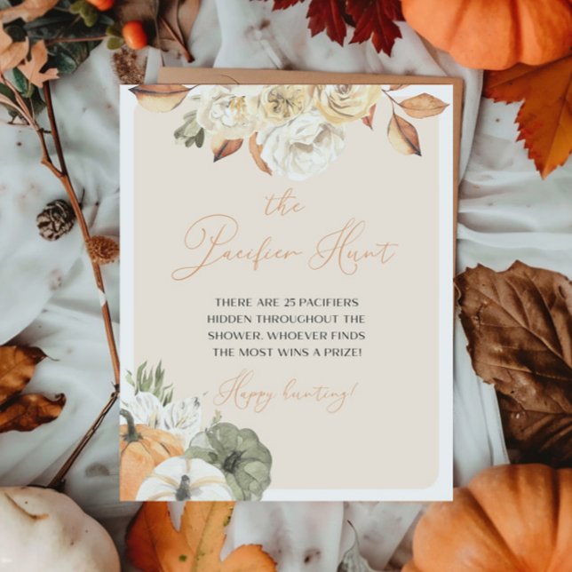 Pumpkin Baby Shower Nappar Hunt Poster (Skapare uppladdad)