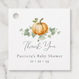 Pumpkin Baby Shower Party Decor Favor Bagors Gåvor Etiketter