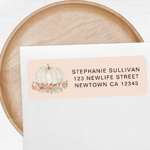 Pumpkin Baby Shower-Returadress Returadress Etikett