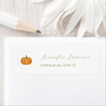 Pumpkin Baby Shower-Returetiketter