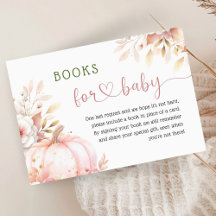 Pumpkin Baby Shower  Rosa Fall Bokar för Baby