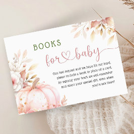 Pumpkin Baby Shower  Rosa Fall Bokar för Baby Tilläggskort