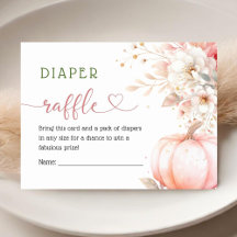 Pumpkin Baby Shower  Rosa Fall Diaper Raffle