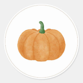 Pumpkin Baby Shower Round Sticker Runt Klistermärke