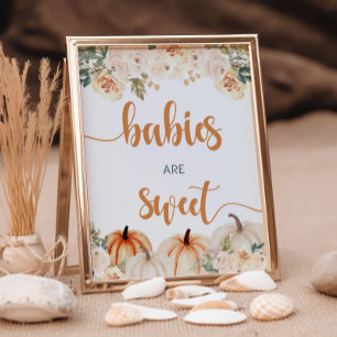 Pumpkin Baby Shower Spädbarn är Sweet Poster