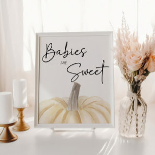 Pumpkin Baby Shower Spädbarn är Sweet Poster