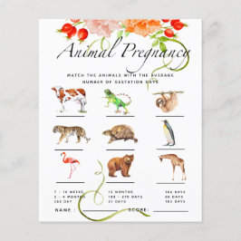 Pumpkin Baby Shower-spel för animaliska Gravider