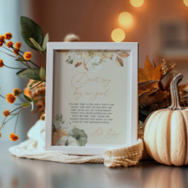 Pumpkin Baby Shower-spelsignatur Poster