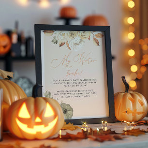 Pumpkin Baby Shower-spelsignatur Poster