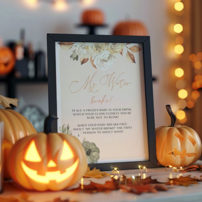 Pumpkin Baby Shower-spelsignatur Poster (Skapare uppladdad)