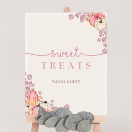 Pumpkin Baby Shower Sweet Treats-tecken Poster