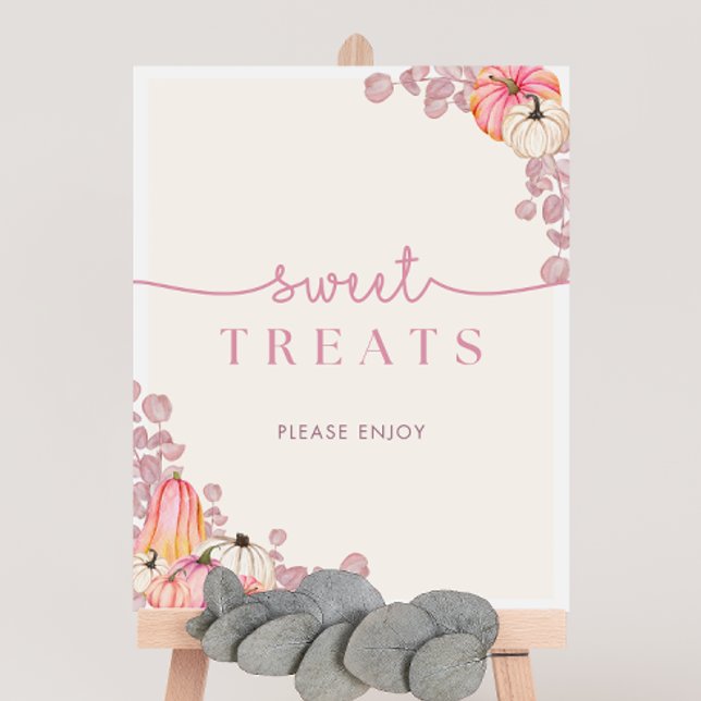 Pumpkin Baby Shower Sweet Treats-tecken Poster (Skapare uppladdad)